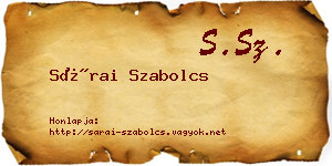 Sárai Szabolcs névjegykártya